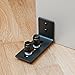 Nordstrand Barn Door Floor Guide Roller - Adjustable Wall Mount Hardware Kit for Sliding Doors - Black Powder Coated Stainless Steel - Bottom Stay Channel Wheel Rollers Flush with Floor