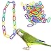 Bird Hooks Chain ,100pcs/lot Plastic C-clips Hooks Chain C-links Sugar Glider Rat Parrot Toy Bird Toys Stairs Pet Products for Parrots Parakeets(1.57 X 0.47inch)