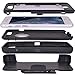 iPhone 6 Plus/6S Plus Case, Crosstree Hybrid Rubber Plastic Impact Defender Rugged Hard Case with Built-in Screen Protector and Belt Clip Holster (Black & Clip)
