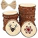 30 pcs 2.4-2.8 inch Natural Wood Slices for Crafts Kit Predrilled with Holes Unfinished Tree Bark Centerpiece Wooden Circles Great for Arts Rustic Coasters Christmas Ornaments DIY Wedding