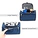 Buruis Toiletry Bag for Men and Women, Nylon Fabric Waterproof Wash Bag Dopp Kit with Hook, Portable Shaving Bag Toiletry Organizer for Travel, Shower, Trip, Vacation, Gym (Blue)