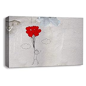 Canvas Wall Art Creative Graffiti Canvas Prints Home Artwork Decoration for Living Room Bedroom - 12x18 inches