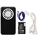 WoneNice Mini Usb Bladeless Fan Rechargeable Ultra-thin Handheld Air Conditioning Fan, Battery Operated Summer Personal Pocket Fan, Black