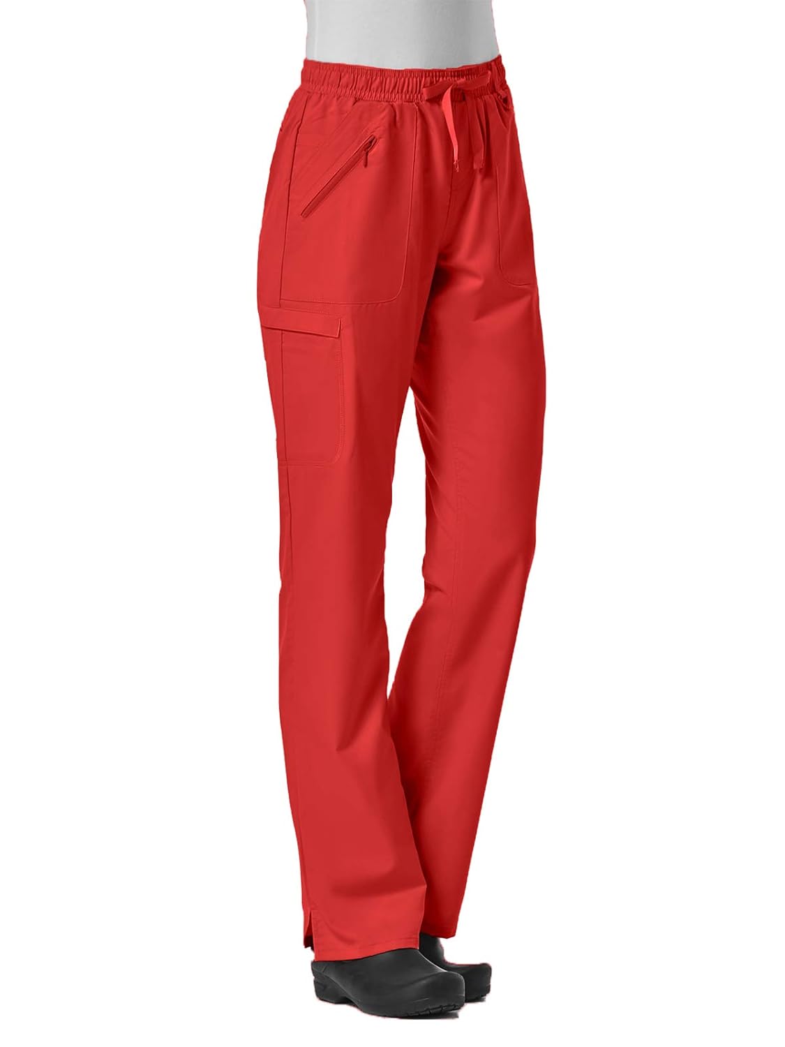 red trousers petite