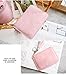 Skyflying Artificial Leather Slim Credit Wallet Key Card Pocket with Key Ring and ID Window Practical Mother's Day Gift Macarons Color (pink)