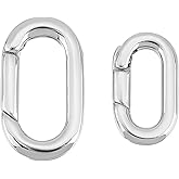 UNICRAFTALE 2pcs Stainless Steel Spring Gate Rings 2 Sizes Stainless Steel Snap Clasps Oval Clips Snap Hooks Spring Keyring Buckle Clasps for Bag Purse Shoulder Strap Key Chains