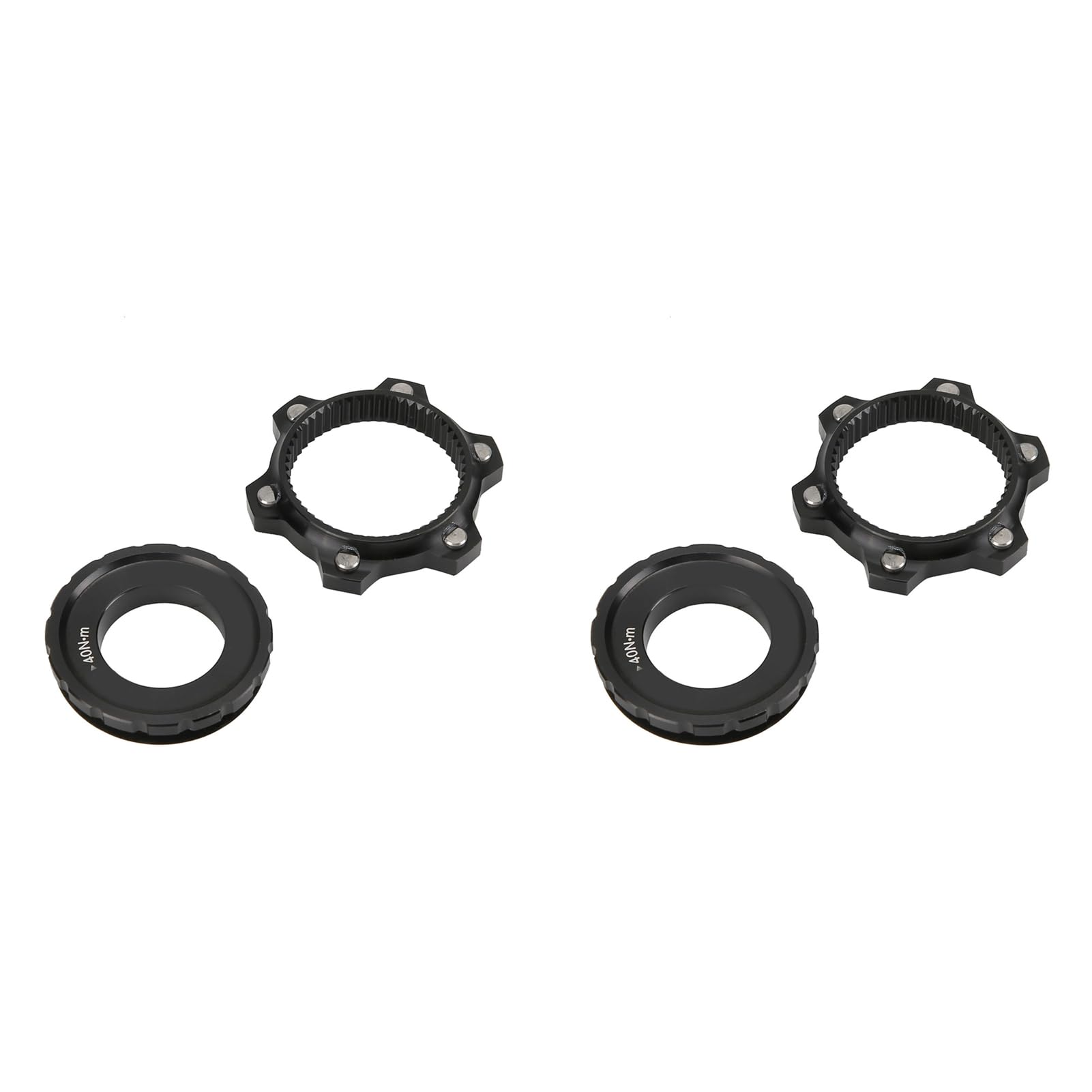 Yosoo Health Gear 2pcs Bike Center Lock Adapter, 6 to Centerlock Adapter Mountain Bike Disc Brake Hub Adapter Center Lock Hubs to Fit 6 Rotors