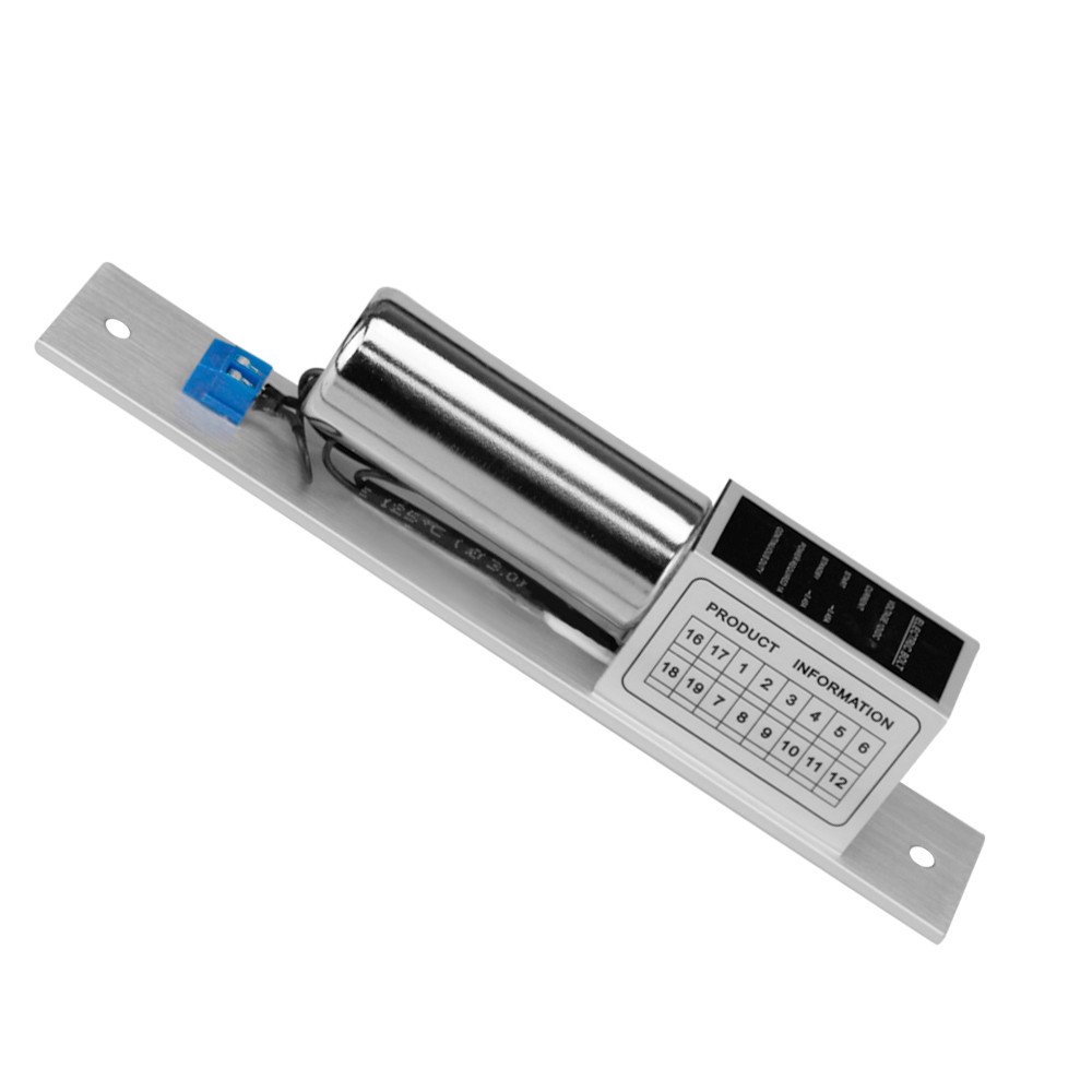 LIBO Electric Bolt Lock 2 Wires Lines DC 12V Fail Safe Electronic Lock Normal Temperature for Glass Wooden Iron Door Access Control System