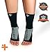 - Fast Relief from Plantar Fasciitis | Swelling | Foot Pain & Promotes Blood Circulation | Open Toed Compression Sleeve Sock Health Is Wealth (Black, Small)