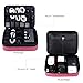 Electronic Organizer BAGSMART Travel Cable Organizer Bag for Hard Drives, Cables, Charger, Phone, USB, SD Card (Pink-Large)
