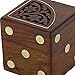 AMERINDIAN Wooden 5 Dice Set with Storage Box 20MM D6 Gaming Dice
