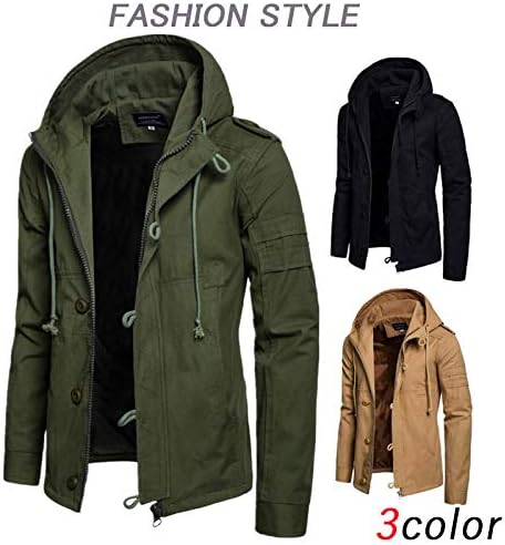 Amazon ジャケット メンズ アウター ミリタリージャケット フード付 コート アウター 防寒ウェア コート M ブラック コート ジャケット 通販