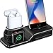 Charging Stand Compatible with Apple Watch, 3 in 1 Charging Station Silicone Compatible with iWatch Series 5/4/3/2/1, Airpods, iPhone 11/Xs/Xs Max/Xr/X/8/8 Plus/7/7 Plus/6 (Not Include Cable/Adapter)