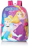 Disney Little Girls Princess Adventure Backpack with Lunch, Blue, One Size
