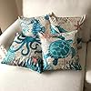 ULOVE LOVE YOURSELF Mediterranean Style Throw Pillow Case Sea Theme Decorative Square Cotton Linen Coastal Cushion Cover…