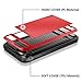 Vofolen Sliding Cover Card Slot Wallet Case Anti-Scratch Bumper Skin Hybrid Shield Armor Protective Shell - Red