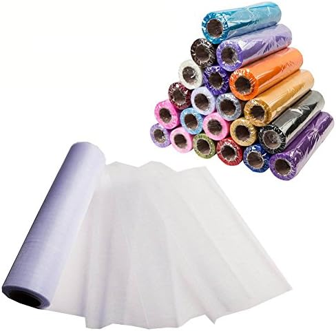 Meijuner 29CM X 25M Organza Tulle Roll Sashes Fabric Table Runner Chair Sashes Bow Swag Sheer DIY Fabric for Wedding Party Christmas Decoration (Pure White)