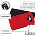 LUXCA Hybrid Dual Layer Defender Armor Case for Samsung galaxy J7 - Red Black Armor