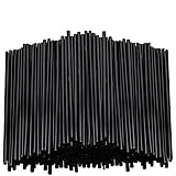 Stirring Straws for Coffee Cocktail Black Plastic Sipping Stirrers Drink Stir Sticks For Bars Cafes Restaurants Home Use (1000, 7.5 Inches)