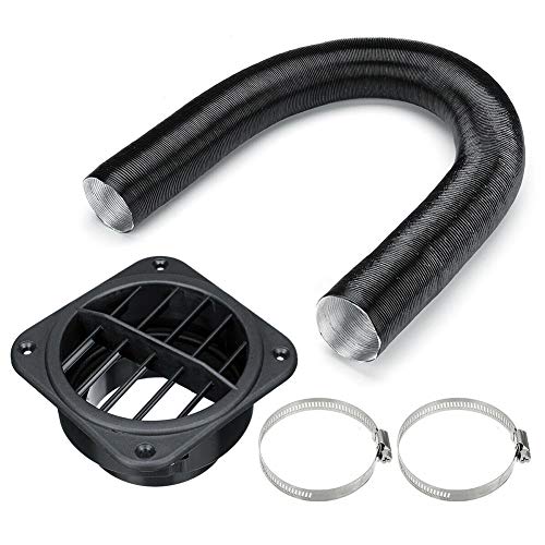 UKSAT 75mm Heater Pipe Duct T Piece Warm Air Outlet Vent for Air Diesel Parking Heater
