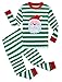 Family Feeling Little Boys Girls' Santa Claus Christmas Cotton Long Sleeve Pajama Set T Shirts Pants 4 Years