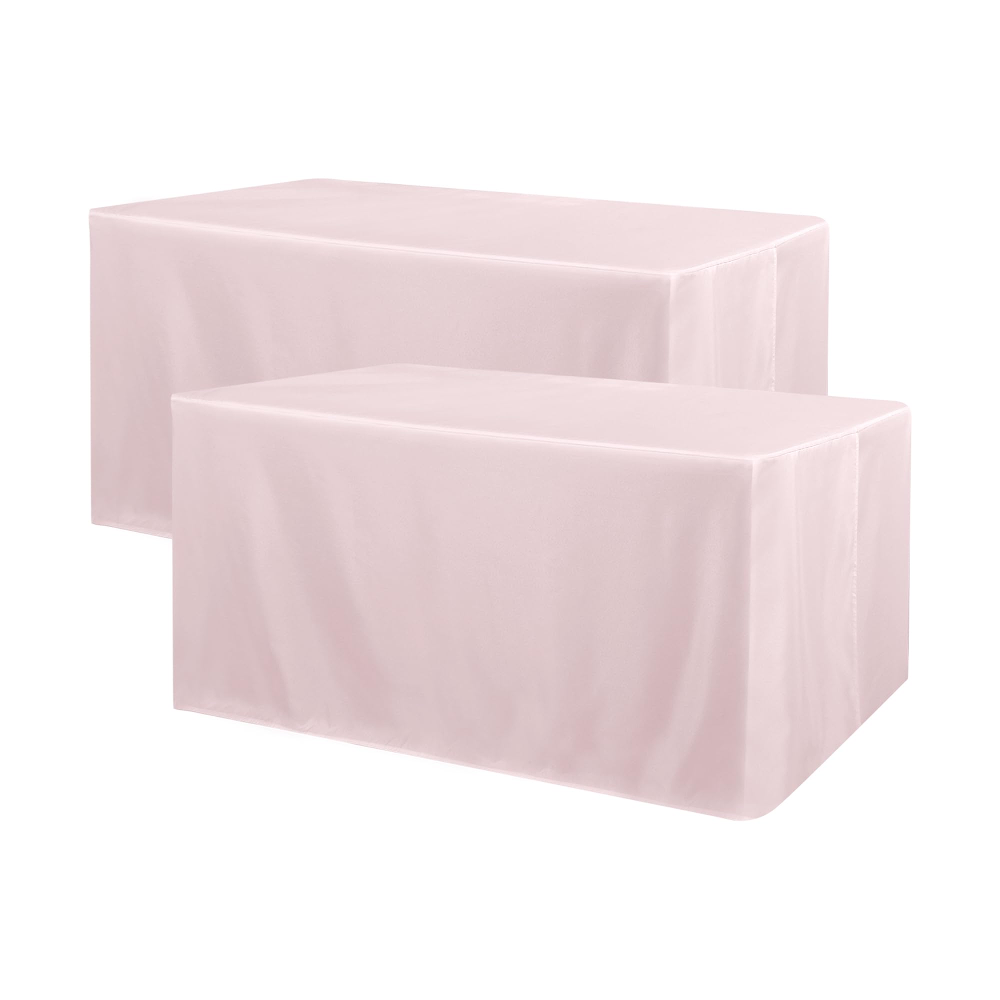 Photo 1 of Obstal 2 Pack Table Clothes for 6 Foot Rectangle Tables - Water Resistant Washable Fabric Polyester Rectangle Table Cover Protector for Wedding, Banquet and Trade Shows, 72L x 30W Inches, Dusty Pink