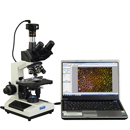 OMAX 40X-2500X Brighter Darkfield LED Trinocular Compound Microscope with 9MP Digital Camera