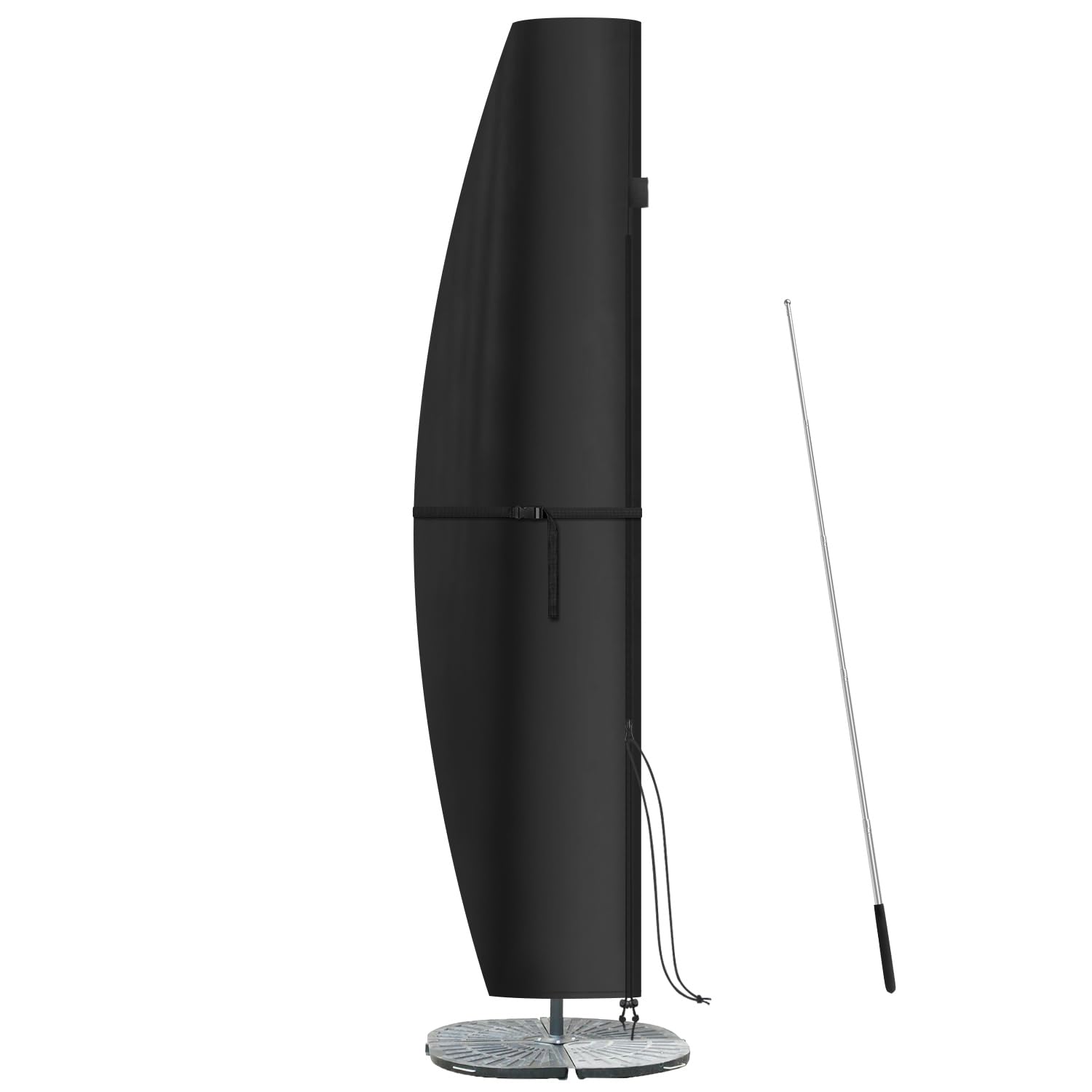 SanGlory Parasol Cover, Garden Umbrella Cover, Cantilever Parasol Protective Cover, Banana Umbrella Parasol Cover Fit for 3-5m Large Outdoor Umbrella Waterproof UV-Anti Windproof, 280x40/81/50cm