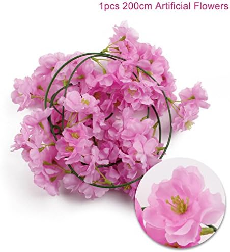 2Pcs 20Cm DIY Paper Flowers Backdrop Blue Artificial Flower Backdrop Wedding Decoration Birthday Event Party Supplies 2m cherry blossoms
