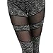 SOUTEAM Yoga Pants,Women's Power Flex Workout Yoga Capris Pants Leggings(Large, 001_Snow_Grey)