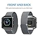 Wearlizer Compatible for with Fitbit Blaze Band Loop Watch Band Replacement Stainless Steel Bracelet Strap Fitbit Blaze Small Grey…