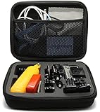 LANIAKEA Portable Shockproof Protective Carry Case Accessory (Medium Size) of Camera Storage Bag/Box Gopro Accessories for Gopro Hero 4 Session, GoPro HERO4 Silver, GoPro HERO4 Black, GoPro HERO, HERO2, HERO3, HERO3+, HERO4, SJCAM SJ4000, SJCAM SJ5000 and GoPro Accessories, SJCAM Accessories