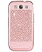 BENTOBEN Galaxy S3 Case, Sparkly Bling Hybrid Slim Hard Cover Laminated with Luxury Shiny Synthetic Leather Protective Case for Samsung Galaxy S3 Rose Gold