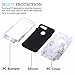 iPhone 7 Plus Case, iPhone 8 Plus Case, KAMII White Marble Stone Pattern Shockproof 2in1 Dual Layer TPU Bumper Hard PC Hybrid Defender Armor Case Cover for Apple iPhone 7 Plus /8 Plus (Black)