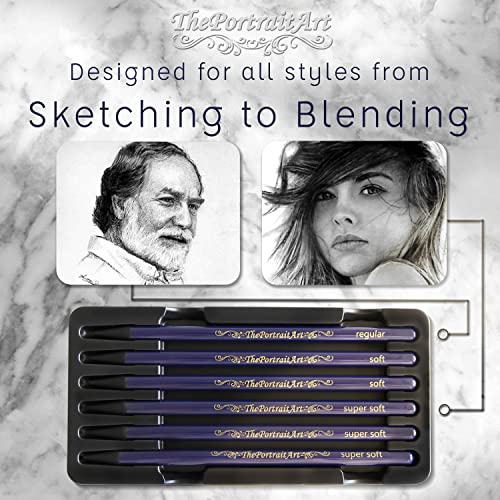 ThePortraitArt Artist Woodless Pure Charcoal Pencils Ultra Soft and