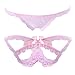 Jubileens Women's Sexy Panties Briefs Lace Knickers Lingerie Underwear (Pink)