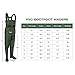TIDEWE Bootfoot Chest Wader, 2-Ply Nylon/PVC Waterproof Fishing & Hunting Waders with Boot Hanger for Men and Women Green Size 8