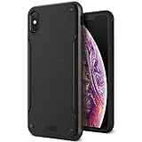V VRS DESIGN iPhone Xs Max Case, [Metal Black] Dual Layer Slim Protective Case [High Pro Shield] Heavy Duty TPU Textured Body PC Bumper Compatible with Apple iPhone Xs Max (2018)