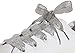 Sparkly Silver Flat Satin Ribbon Shoe Laces/Shoelaces My Ribbon Laces™ For Kids,Youth,Women's Sneakers Boots Trainers Pumps
