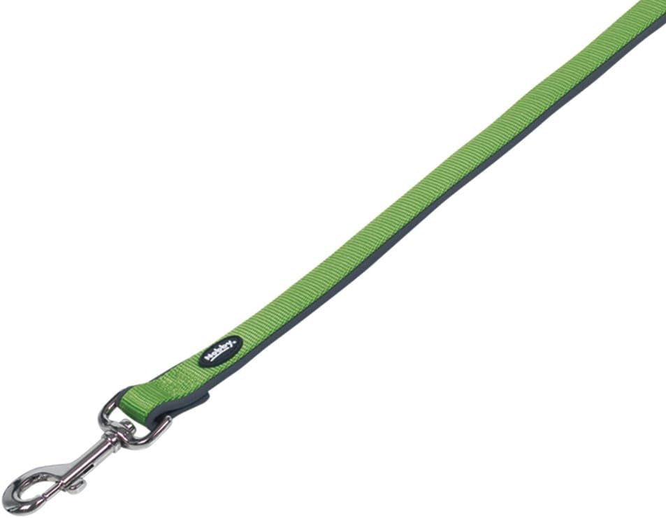 Nobby Classic Preno Dog Lead, 120 cm/25-35 mm, Green/Gray, Neon Green/Grey, 120 cm x 25-35 mm (Pack of 1)