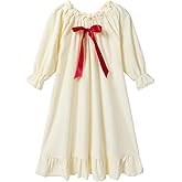 Sisa Chaska Girls Flannel Dress,Winter Princess Dresses Long Sleeve Gown 3-12Years