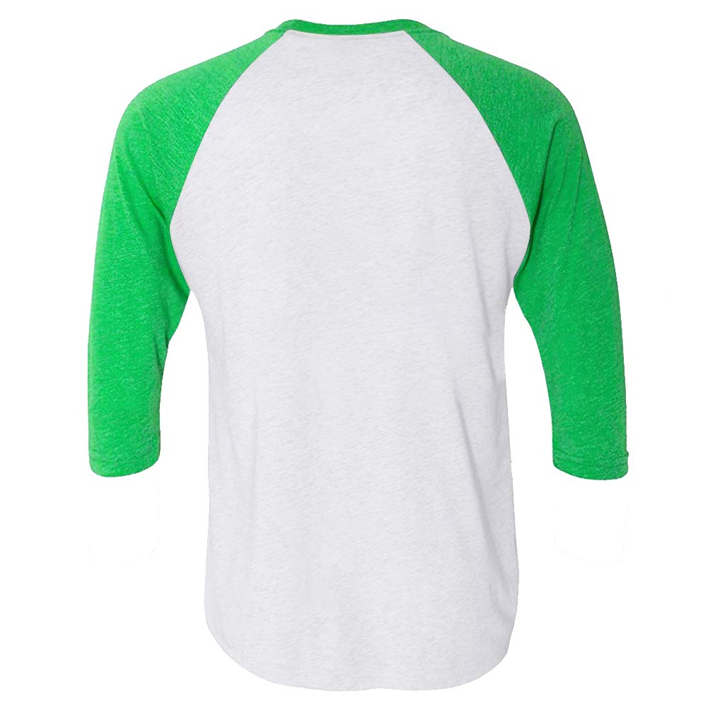 Freesooth St Patrick\'s Day Irish Shamrock Women 3/4 Sleeve Baseball Jersey Shirt Unisex Raglan T-Shirt Green