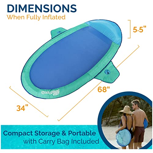 SwimWays Spring Float SunCatcher Pool Lounge Chair with HyperFlate