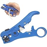 AVESON Universal Cable Stripper Cutter for Flat or Round TV/UTP Cat5 Cat6 Wire Coax Coaxial Stripping Tool