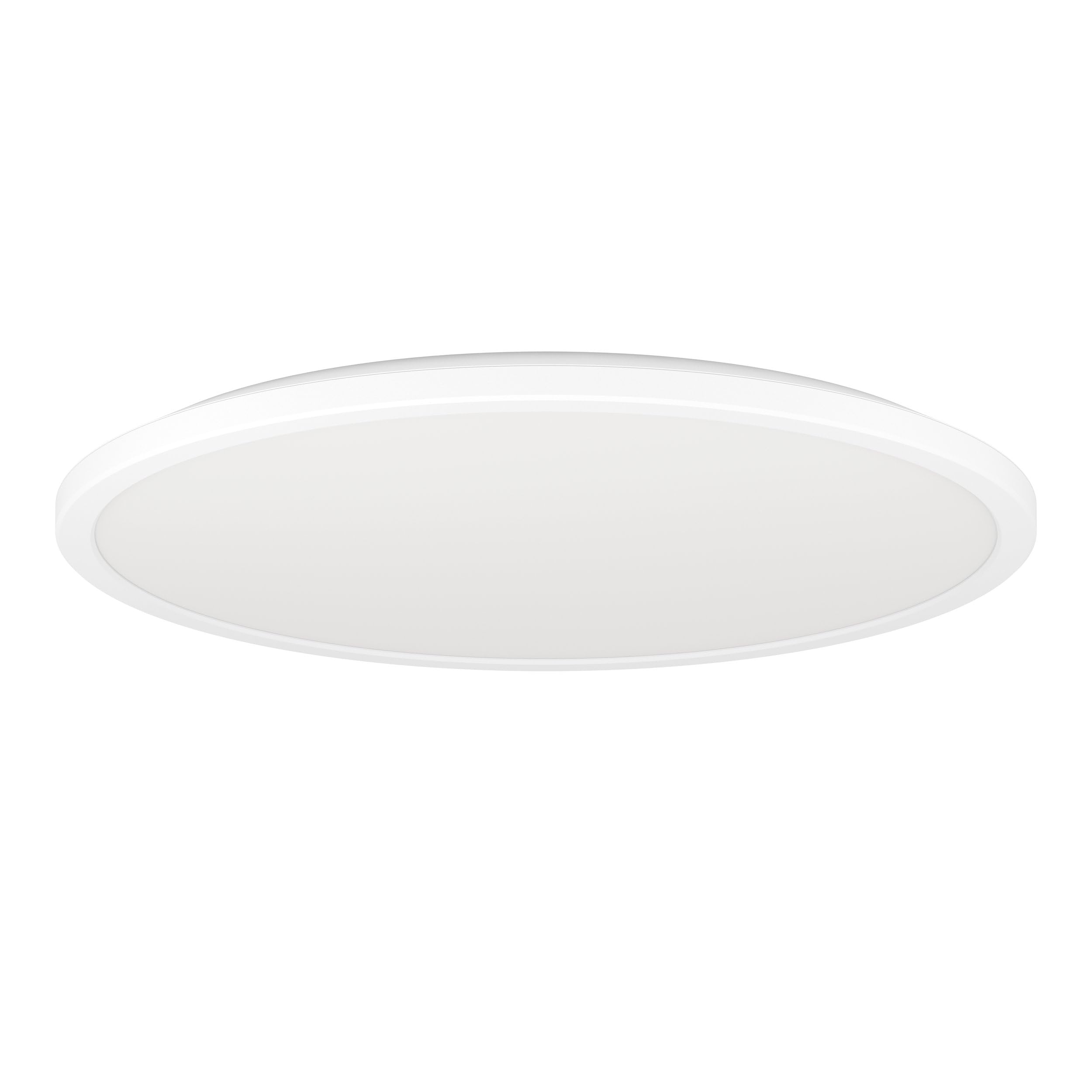 Eglo LED Ceiling Light Fitting Rovito, Round Ceiling lamp, Bathroom Lighting, Flush luminaire Made of Plastic in White, Warm White-Cold White, IP44, Ø 50 cm