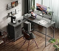 Huuger Reversible L Shaped Computer Desk with