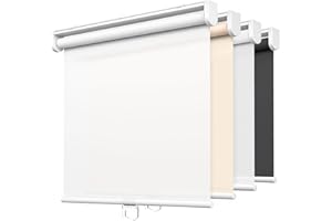 LazBlinds No Tools No Drill Cordless Roller Shades, Light Filtering Roller Blinds for Windows, Thermal Insulated UV Protection Roll Up Window Blinds and Shases, 30'' W x 72'' H, White