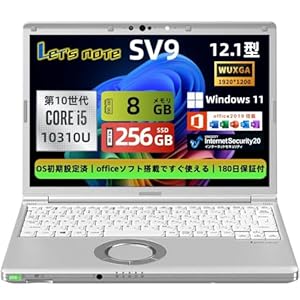 【整備済み品】ノートパソコン Let`s note CF-SV9 12.1インチWUXGA(1920x1200) windows 11&office 2019搭載