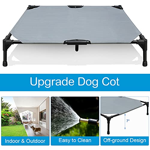 Outdoor Elevated Dog Bed Cooling Raised Pet Bed with NoSlip Feet