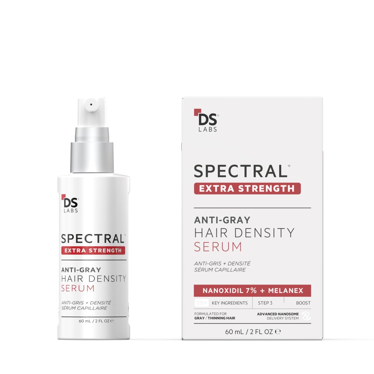 Spectral.DNC-S Anti-Gray, Extra Strength Leave In Serum to Support Hair Growth for Men and Women by DS Laboratories - Color Restorer, Hair Loss and Thinning Hair Serum for Fuller Hair, 2 Fl Oz (60mL)